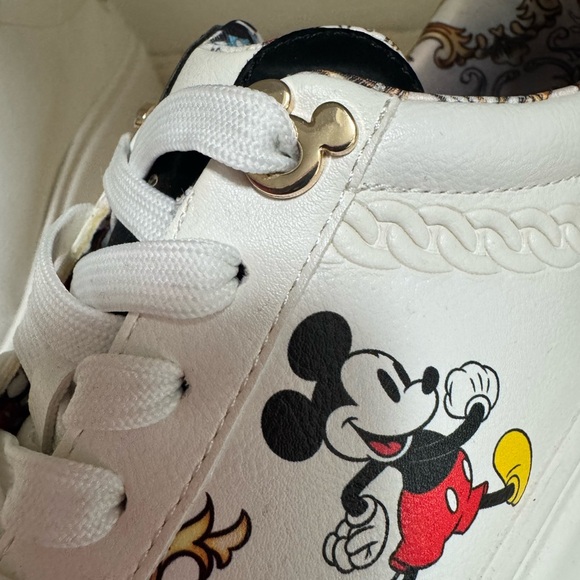 ALDO White Sneakers with Mickey Mouse and Floral Design - Picture 7 of 12